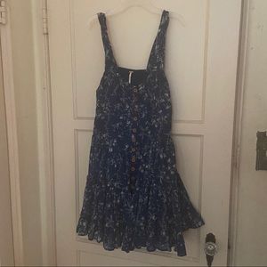 FREE PEOPLE Button Down Fit and Flare Floral Dress